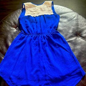 Blue and Cream Kids Dress